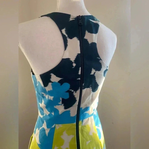 MILLY  A-Line Mini Dress Blue Green Size 4 - Picture 5 of 10